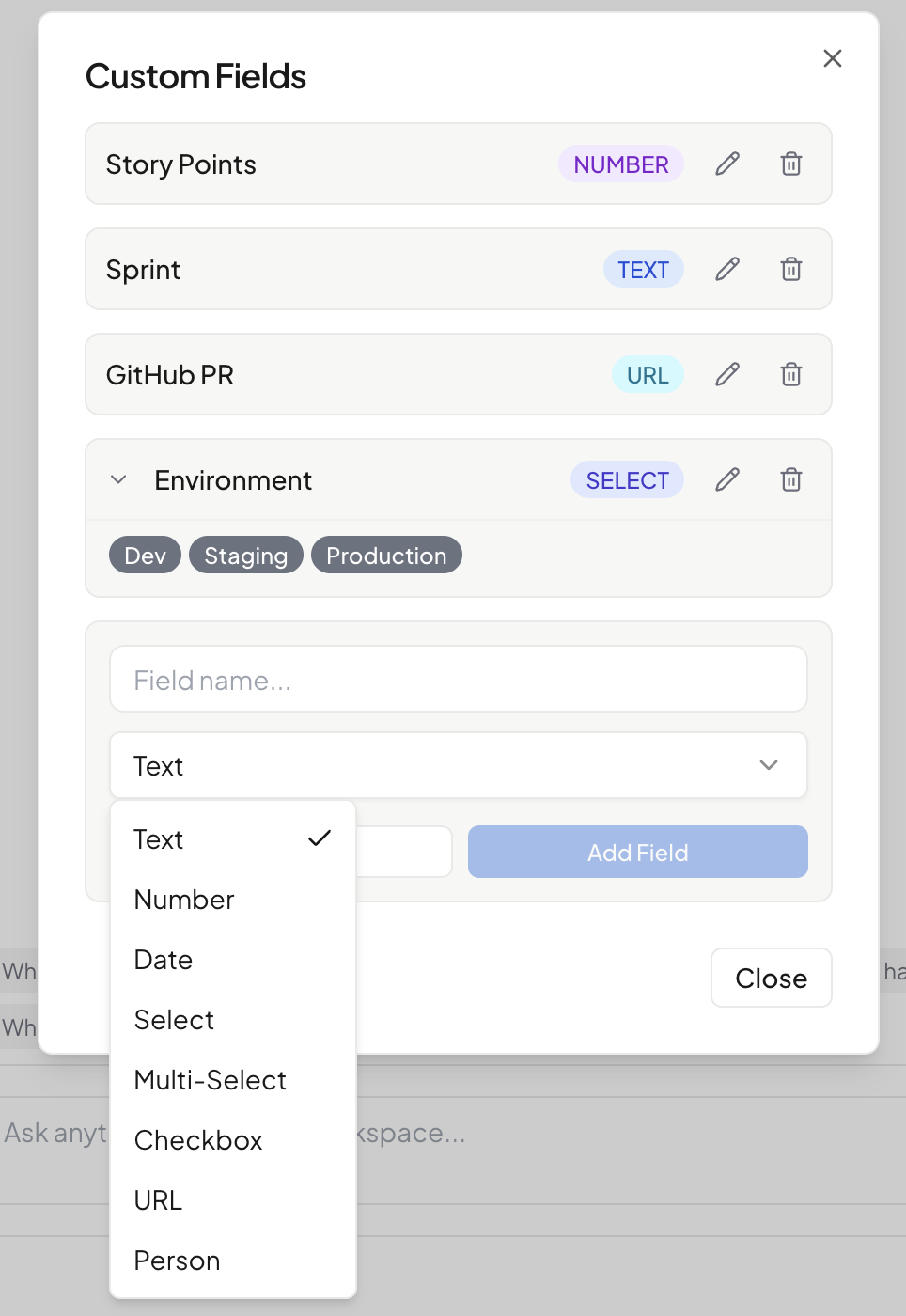 Custom Fields
